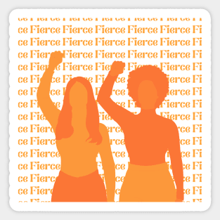 Fierce Women Orange Sticker